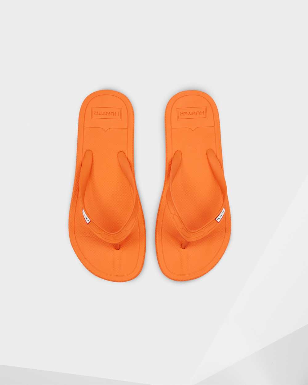 Womens Hunter Original Flip Flops Orange | ZHIGYC-752